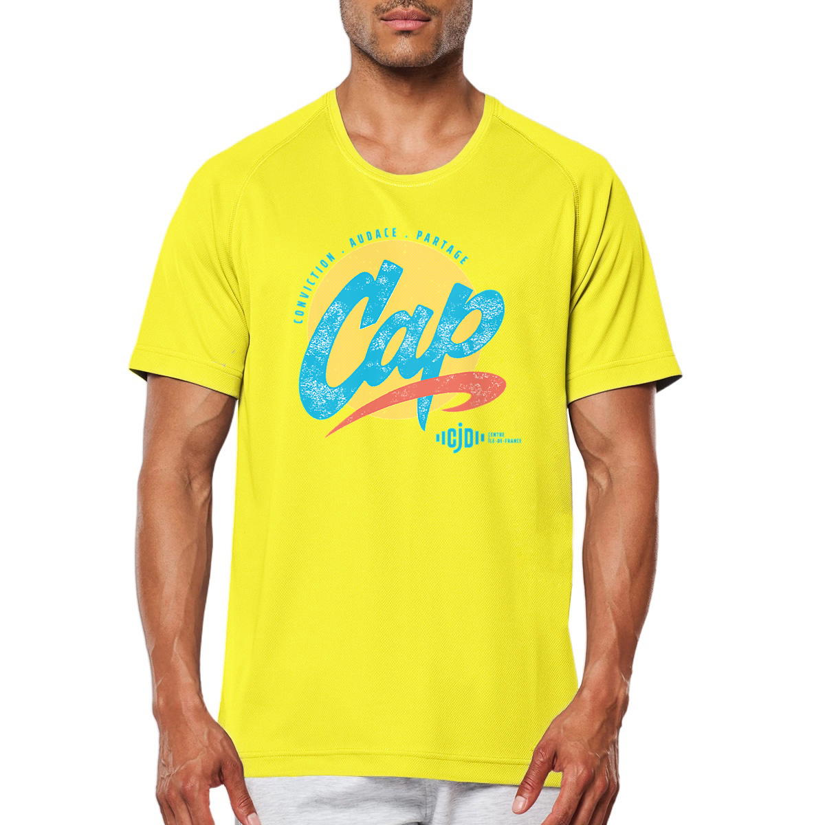 T-shirt de sport recyclé pour homme logoté CAP