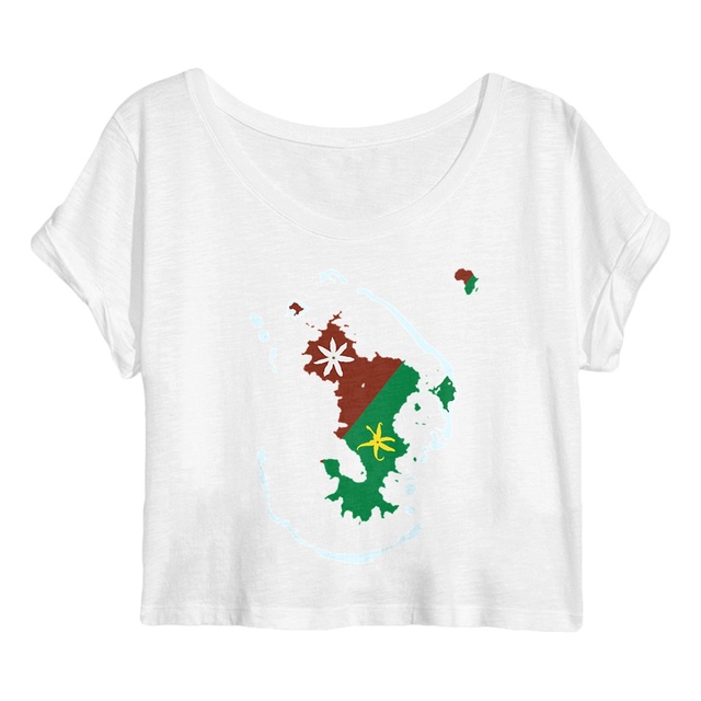 Image back Crop top Femme - Premium Plus - Ramani ya Maore - Carte de Mayotte 
