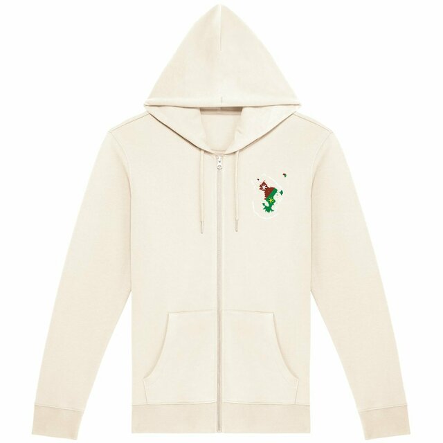 Image back Sweat à capuche zippé unisexe - Premium Plus - Ramani ya Maore - Carte de Mayotte 
