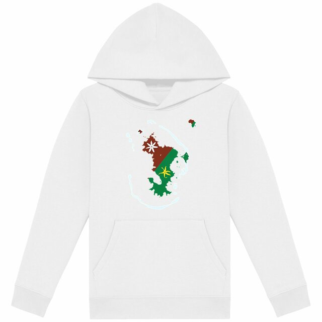Image back Sweat à capuche Enfant - Premium - Ramani ya Maore - Carte de Mayotte 