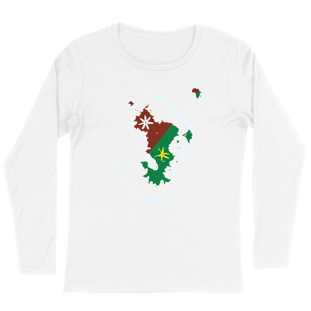 Image back T-shirt Femme manches longues - Premium - Ramani ya Maore - Carte de Mayotte 
