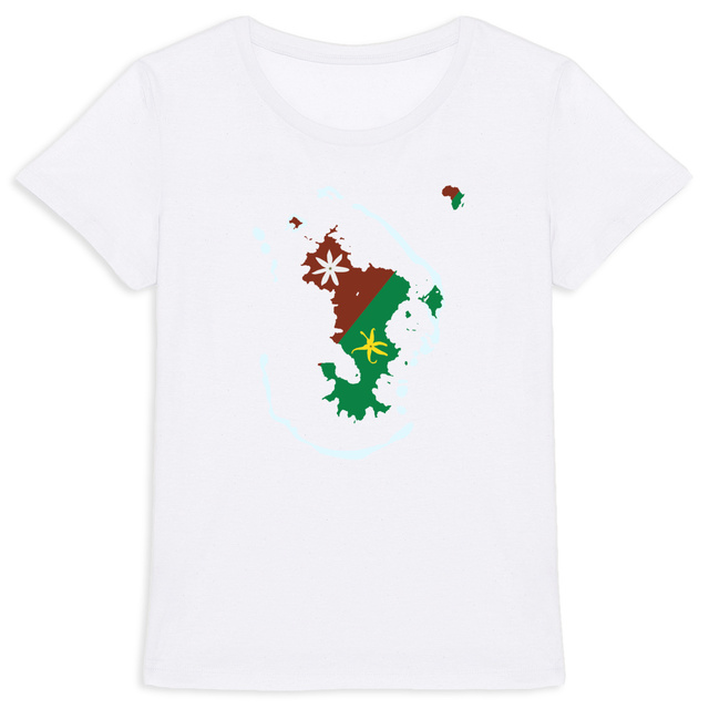Image back T-shirt Femme - Premium Plus - Ramani ya Maore - Carte de Mayotte 