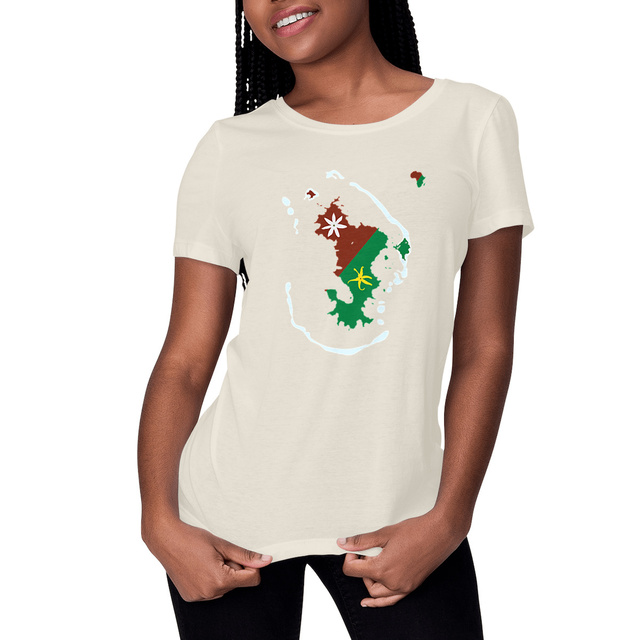 Image front T-shirt Femme - Premium Plus - Ramani ya Maore - Carte de Mayotte 