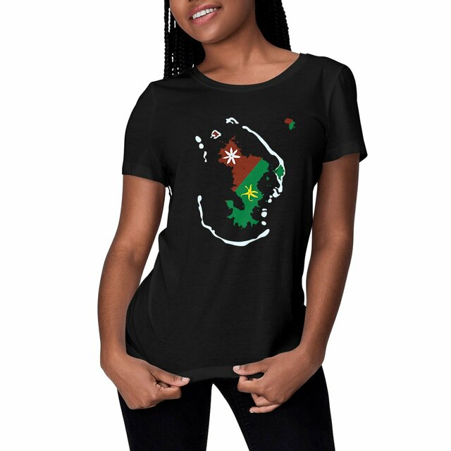 Image front T-shirt Femme - Change - Ramani ya Maore - Carte de Mayotte 