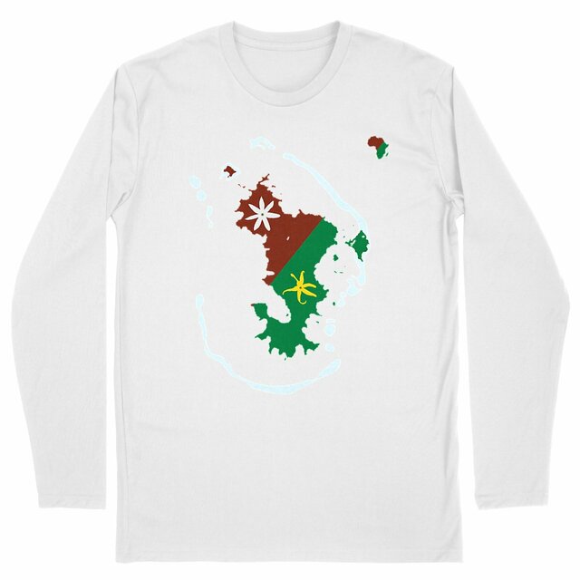 Image back T-shirt Homme manches longues - Premium - Ramani ya Maore - Carte de Mayotte 