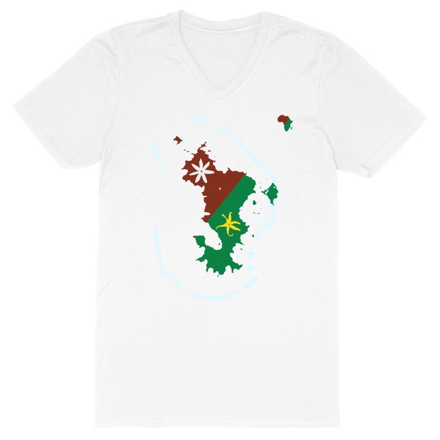 Image back T-shirt Homme Col V - Change - Ramani ya Maore - Carte de Mayotte 