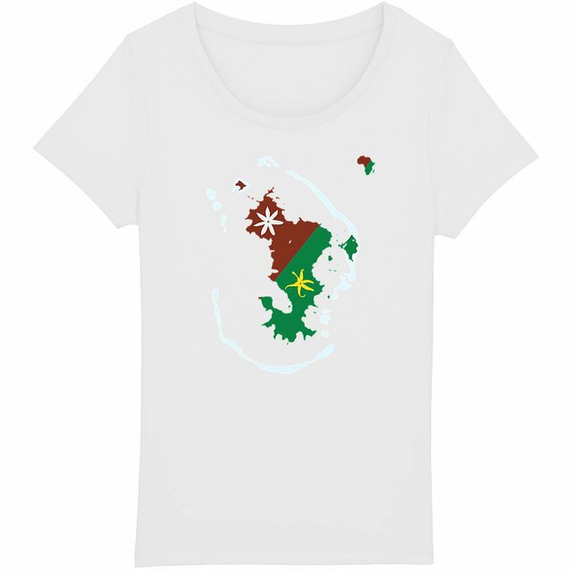 Image back T-shirt Femme - Premium - Ramani ya Maore - Carte de Mayotte 