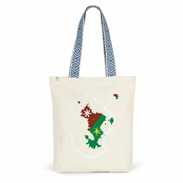 Image front Totebag ethnique - Premium Plus - Ramani ya Maore - Carte de Mayotte - #accessoires