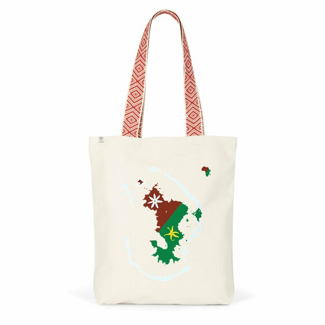 Image back Totebag ethnique - Premium Plus - Ramani ya Maore - Carte de Mayotte - #accessoires