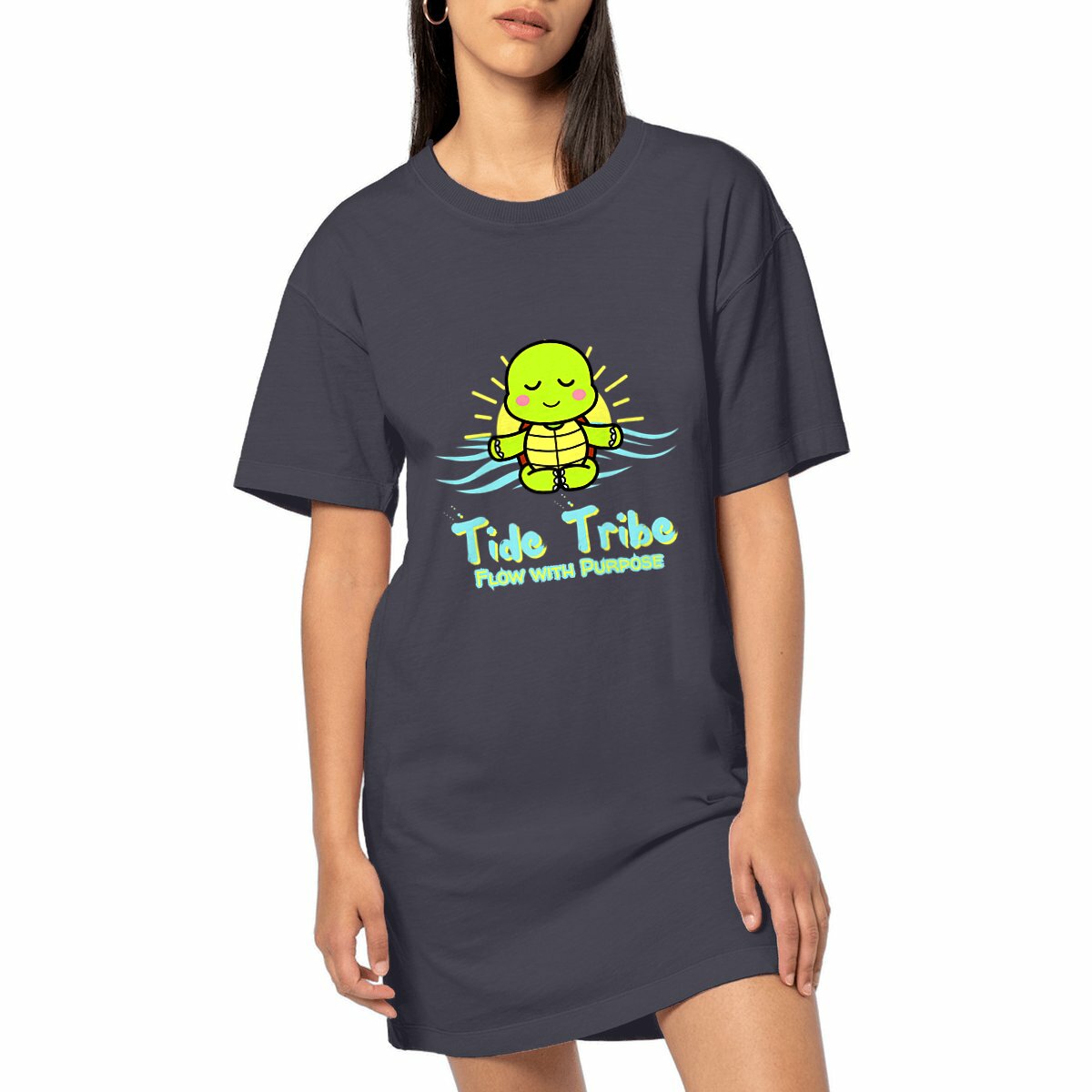 Image front Yogi Tide Tribe - Women's Vintage T-shirt Dress