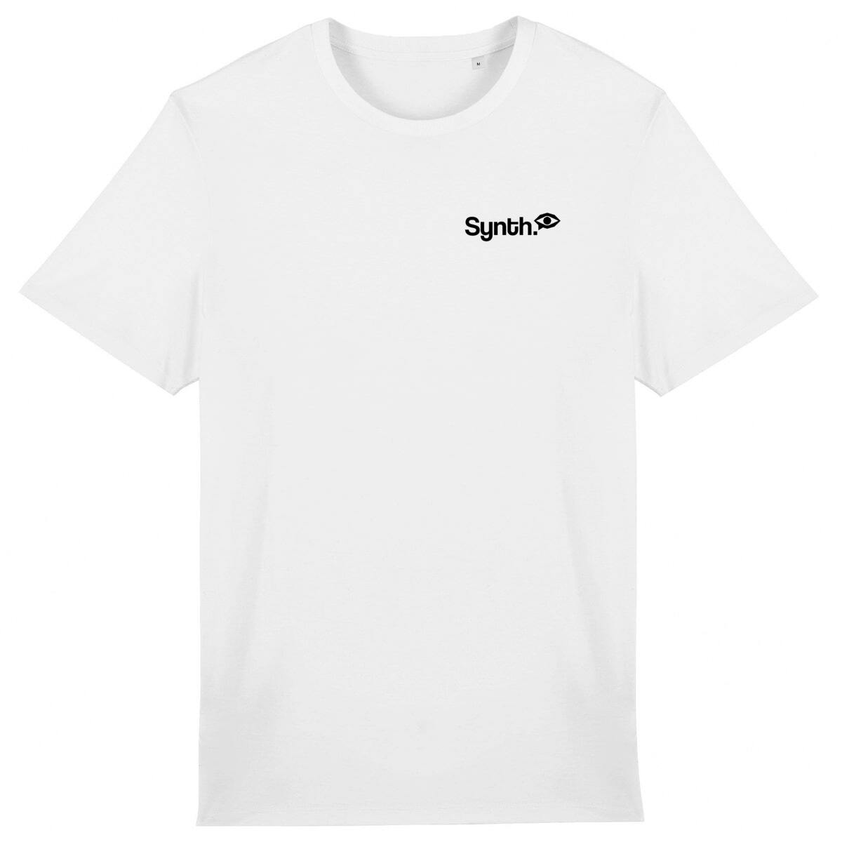 Image back Logo Synth noir - T-shirt Unisexe épais blanc
