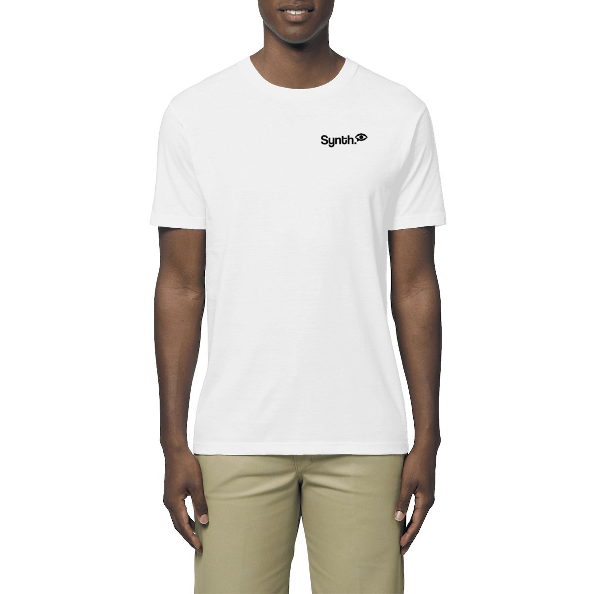 Image front Logo Synth noir - T-shirt Unisexe épais blanc