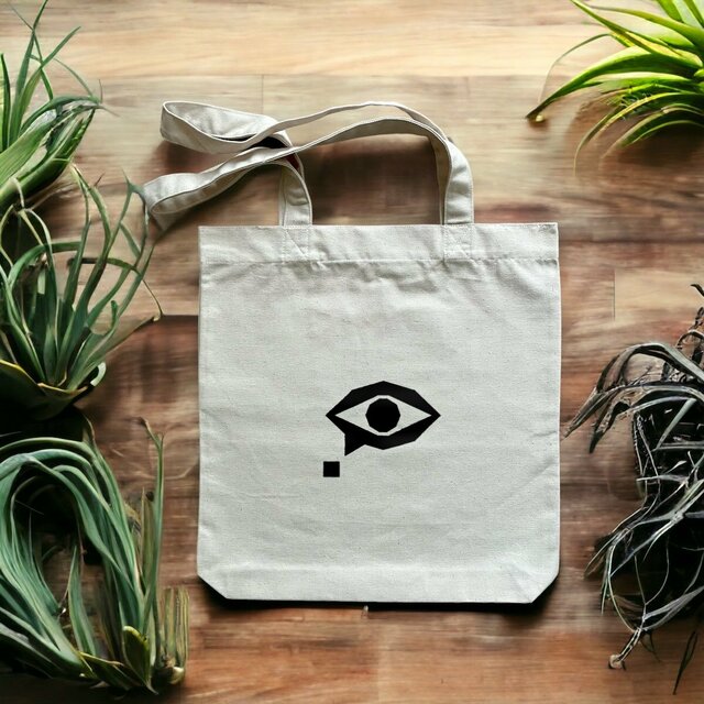 Image front Totebag épais - Tot bag Synth avec logo noir