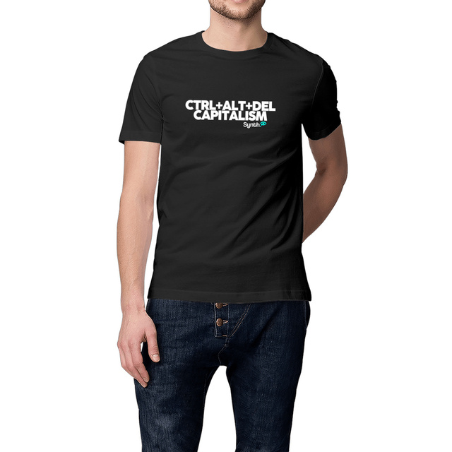 Image front Ctrl+alt+del Capitalism - T-shirt Unisexe épais noir