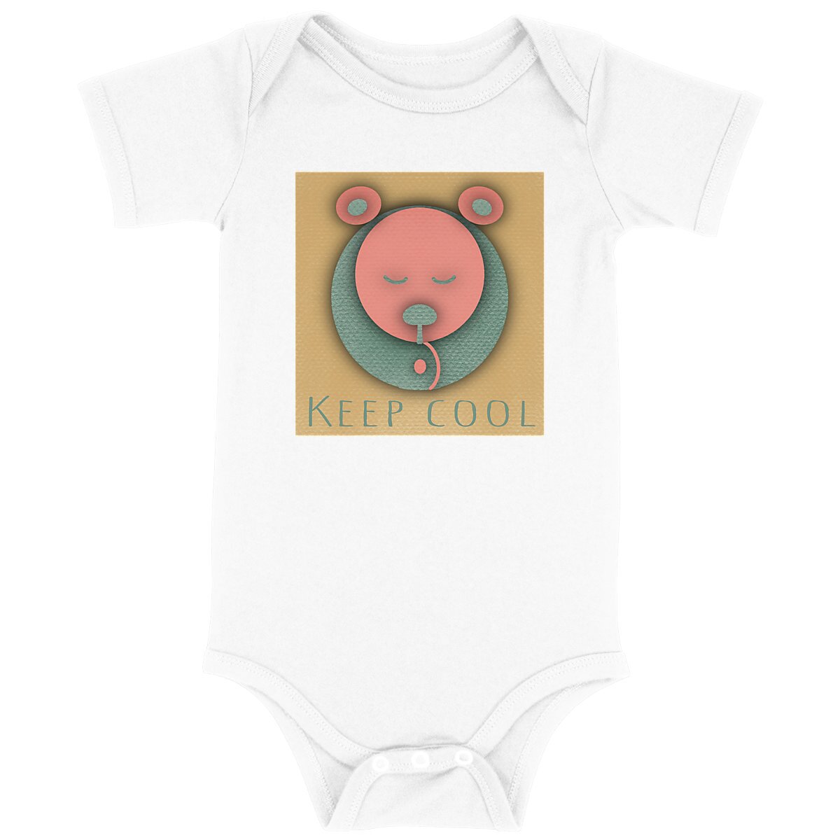 Image back Ours zen : body bébé coton bio