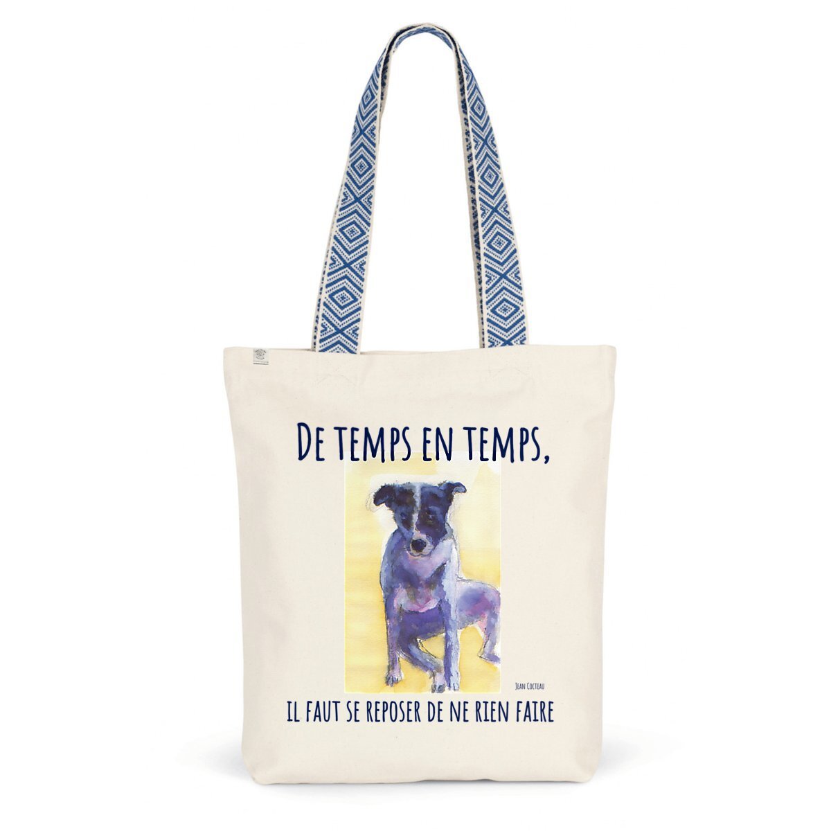 Image back Se reposer de ne rien faire : totebag 80% coton et 20% polyester recylcés