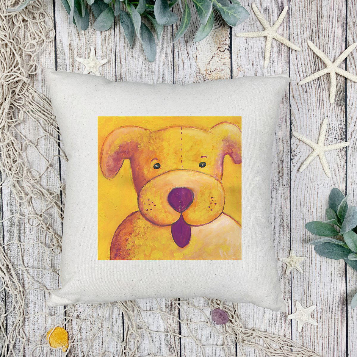 Image front La simplicité des coeurs : coussin de qualité supérieure, commerce équitable