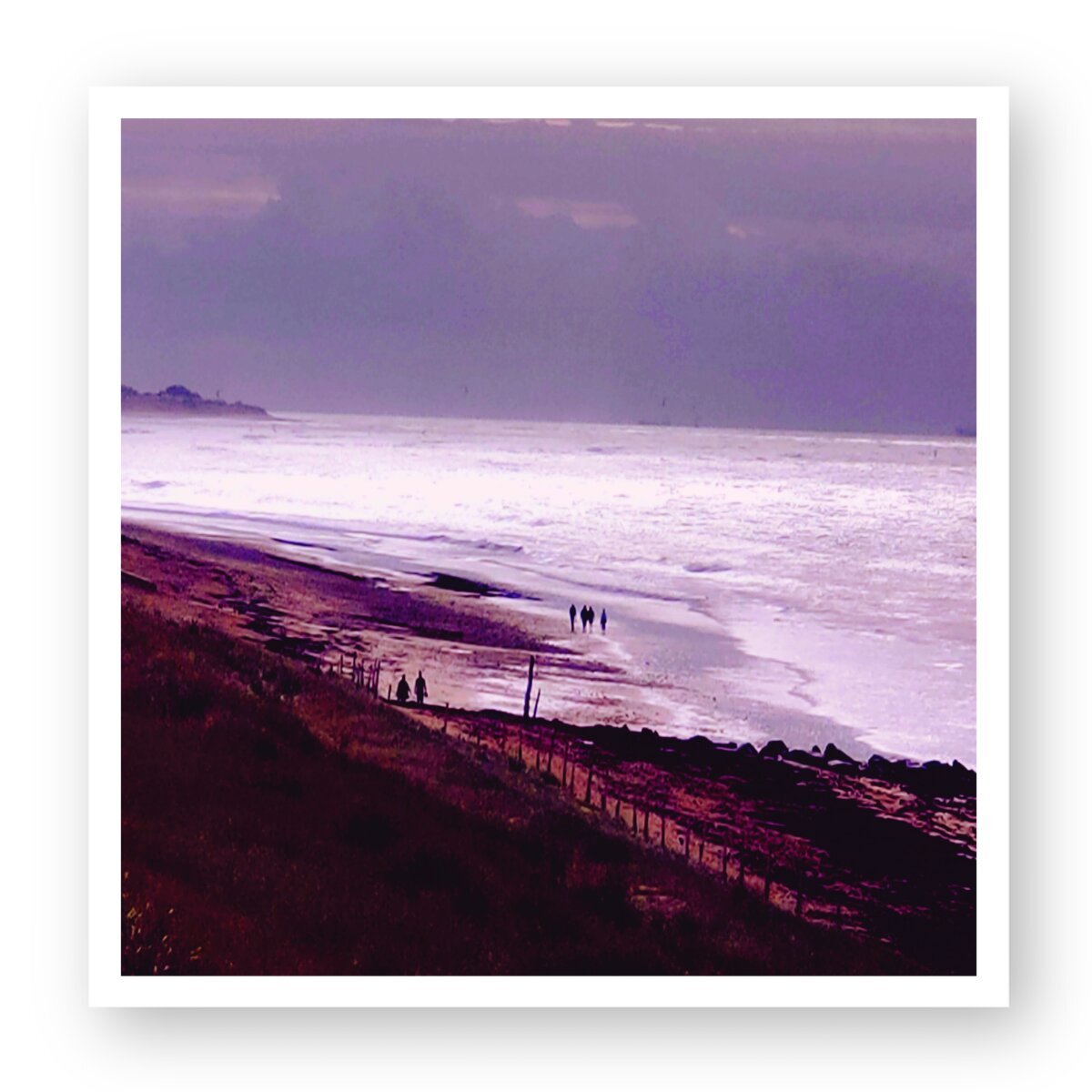 Image front Plage île de Ré : autocollant