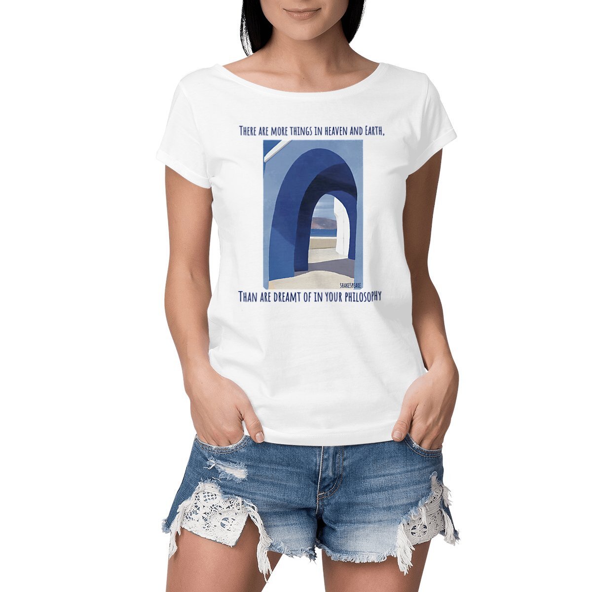 Image front Heaven and earth : T-shirt femme slub 100% coton bio peigné