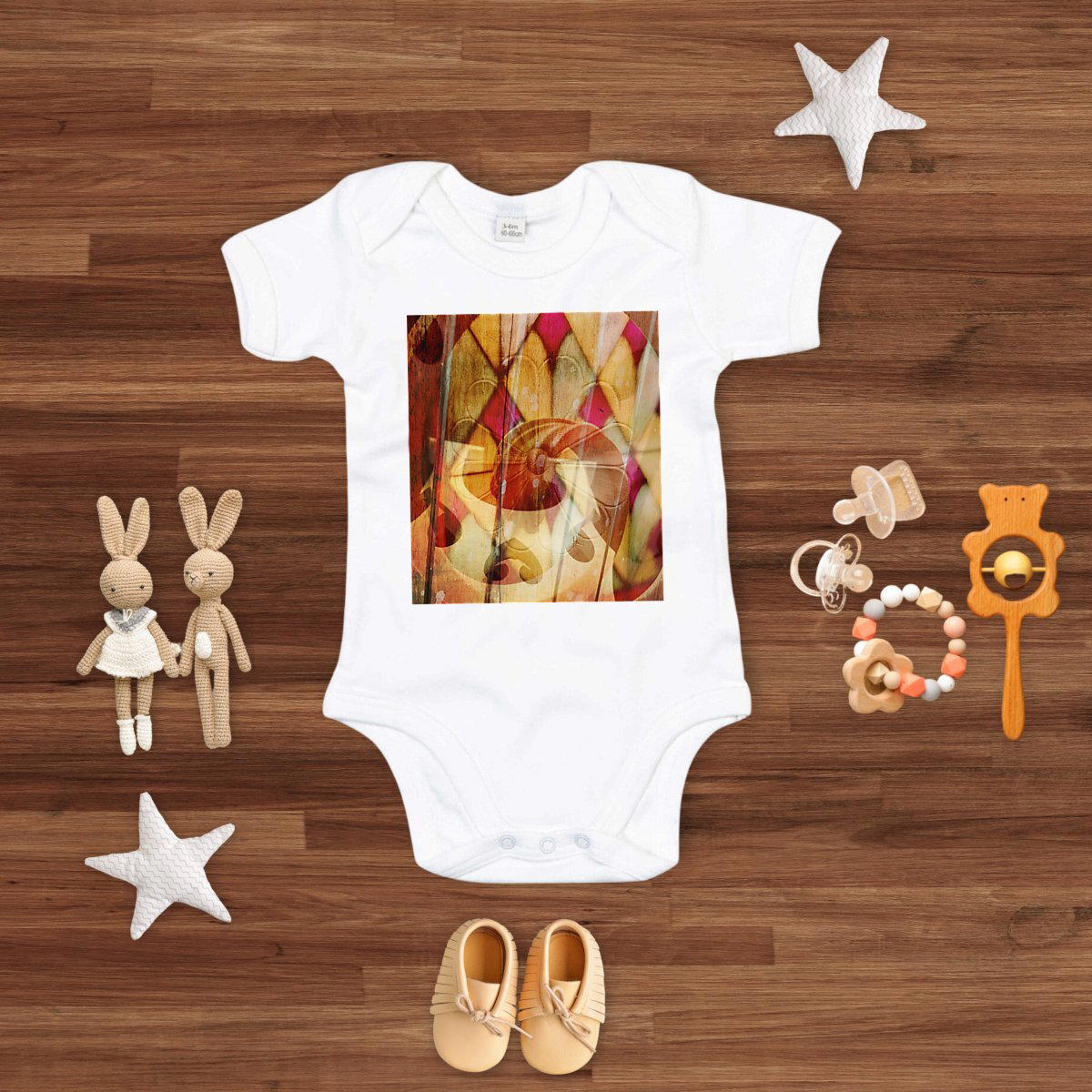 Image front La musique donne une âme à nos coeurs : body bébé coton 100% bio