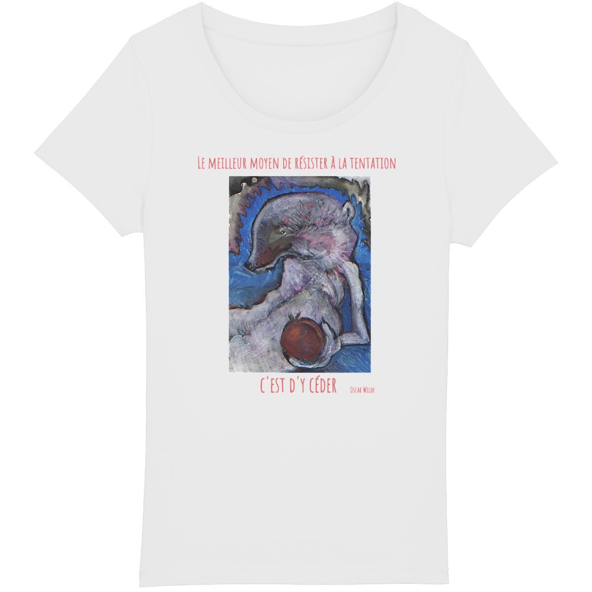 Image back Tentation : T-shirt femme léger, 100% coton bio, labels GOTS, Fair Wear et Vegan Peta