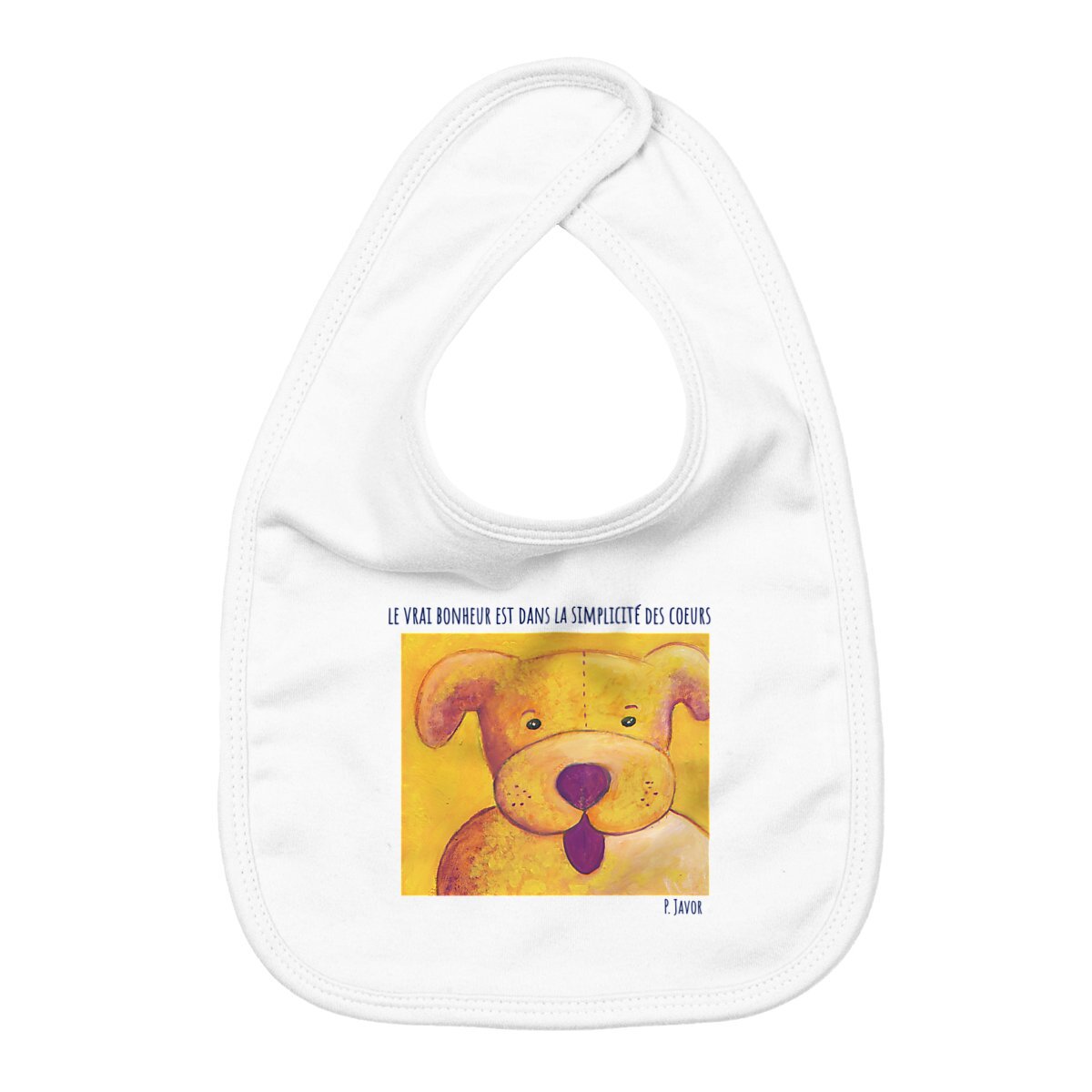 Image back La simplicité des cœurs :  bavoir bébé 100% coton bio