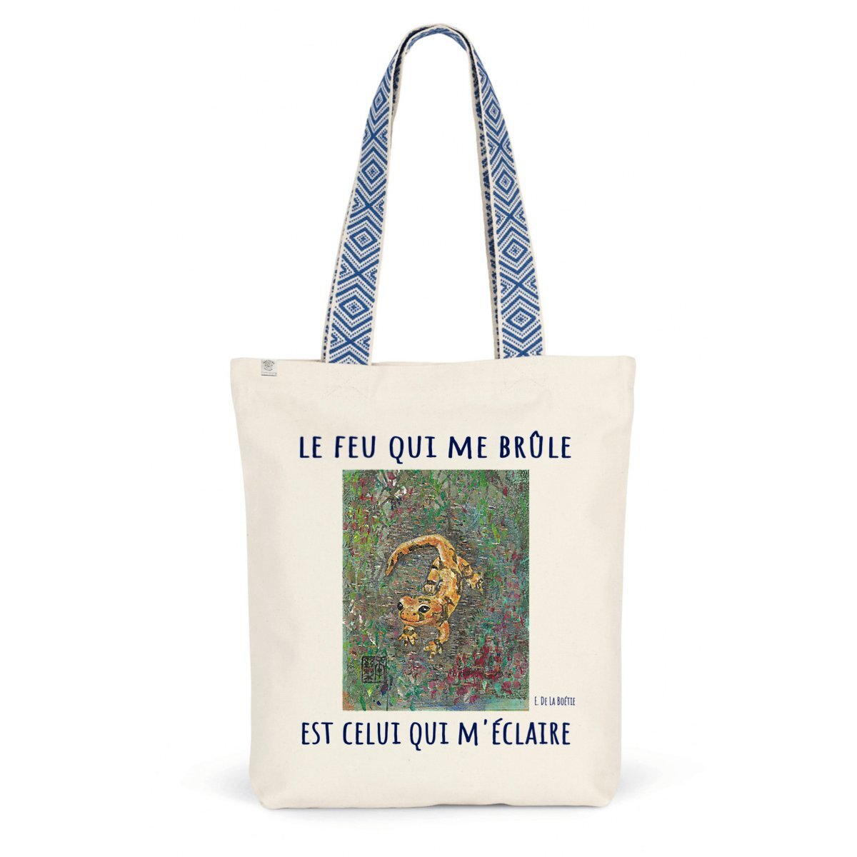 Image back le feu qui me brûle... : Totebag éthnique 80% coton, 20% polyester recyclés 