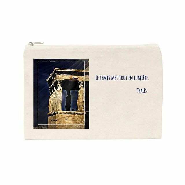 Image du produit Le temps met tout en lumière : pochette coton recyclé