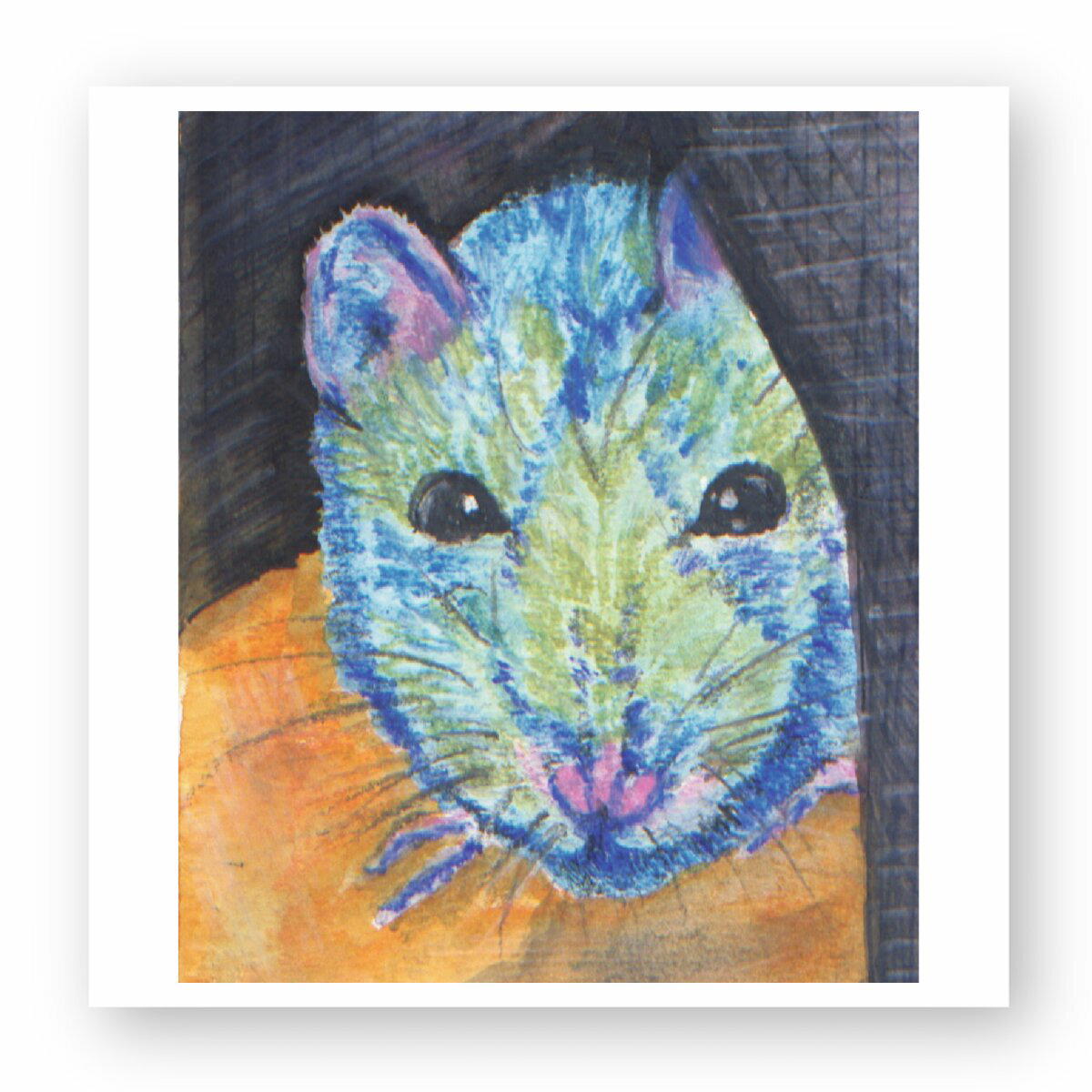 Image front Rat bleu : autocollant