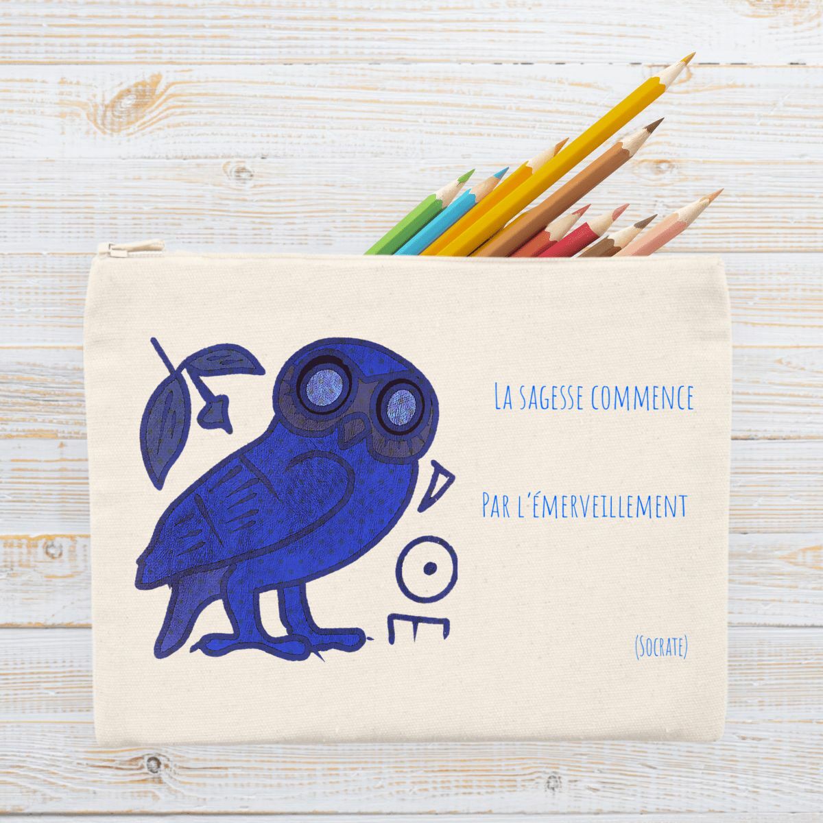 Image front La sagesse : Pochette Coton recyclé