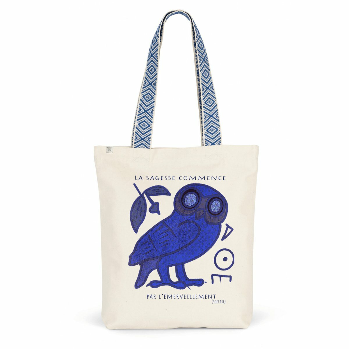 Image back La sagesse : Tote-bag éthnique Coton et Polyester recyclés