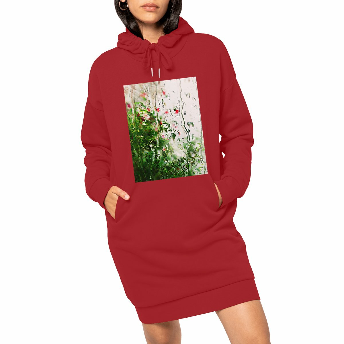 Image front Pluie des matins d'été... : Robe pull coton bio et polyester recyclé