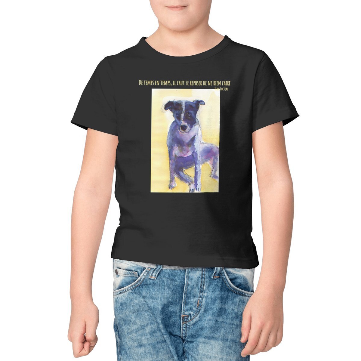 Image front Se reposer de ne rien faire : T-shirt enfant léger 100% coton bio