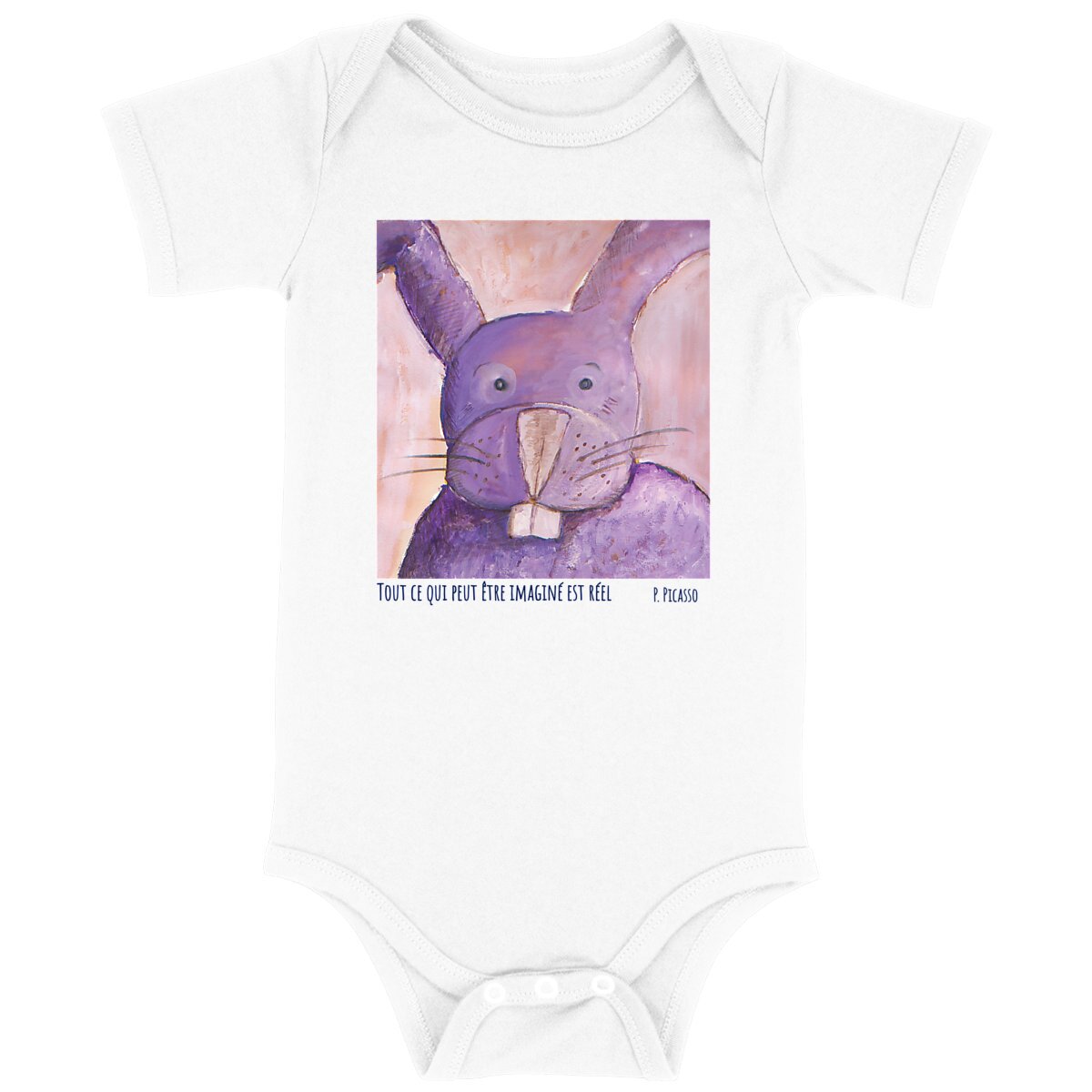 Image back Tout ce qui peut être imaginé est réel : body bébé 100% coton bio