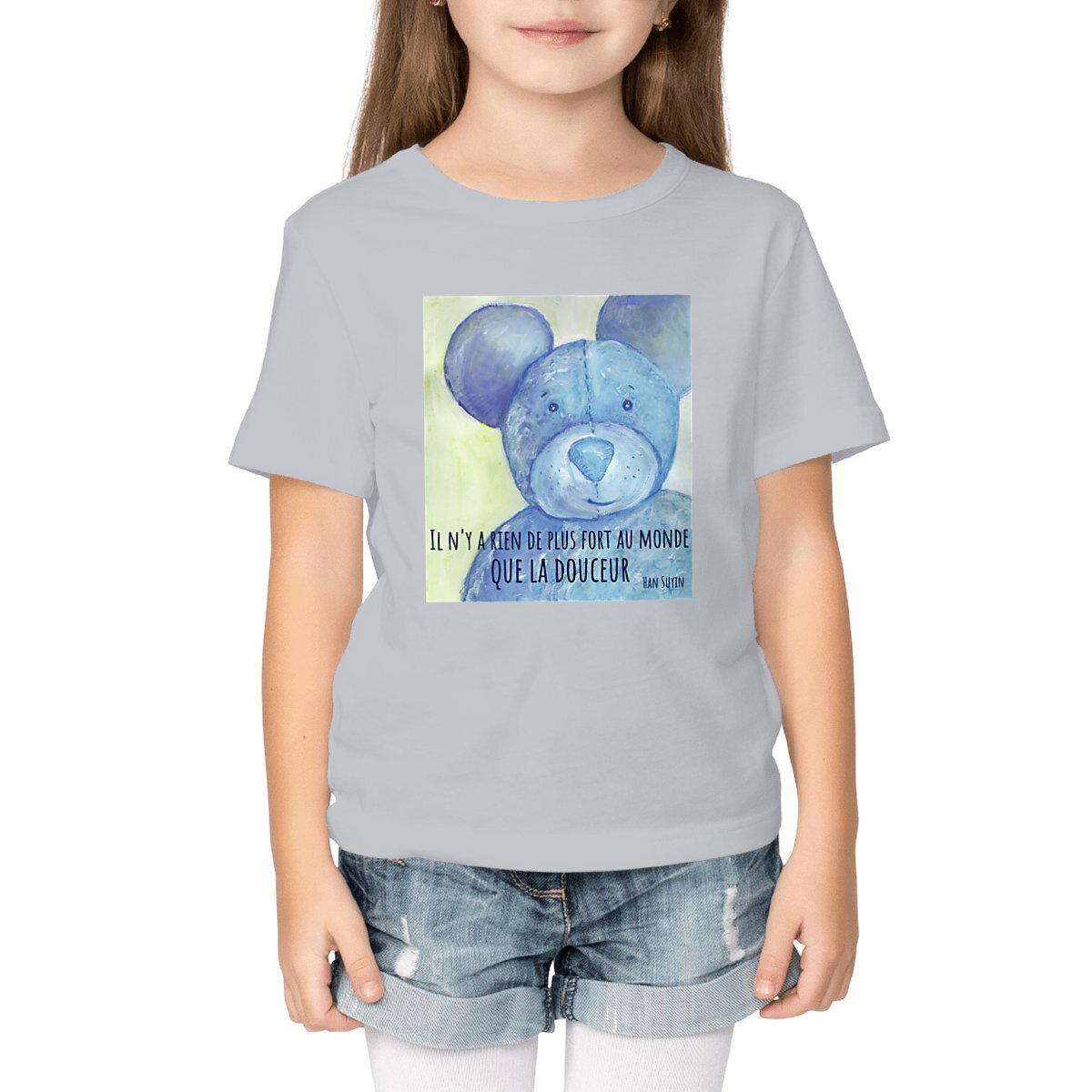 Image front Il n'y a rien de plus fort au monde : T-shirt léger enfant 100% coton bio