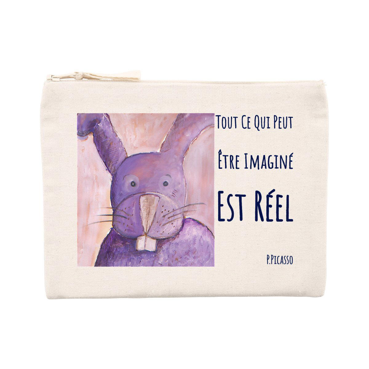 Image back Tout Ce Qui Peut Être Imaginé Est Réel : pochette 80% coton et 20% polyester recyclés