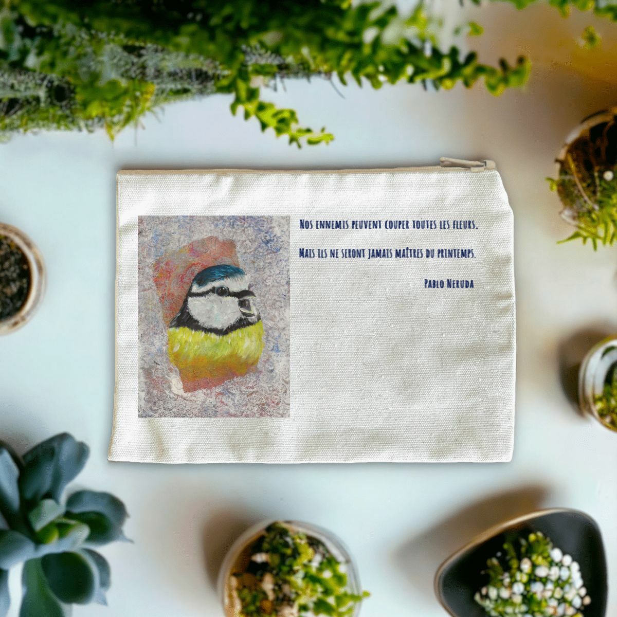 Image front Les maîtres du printemps : pochette coton recyclé