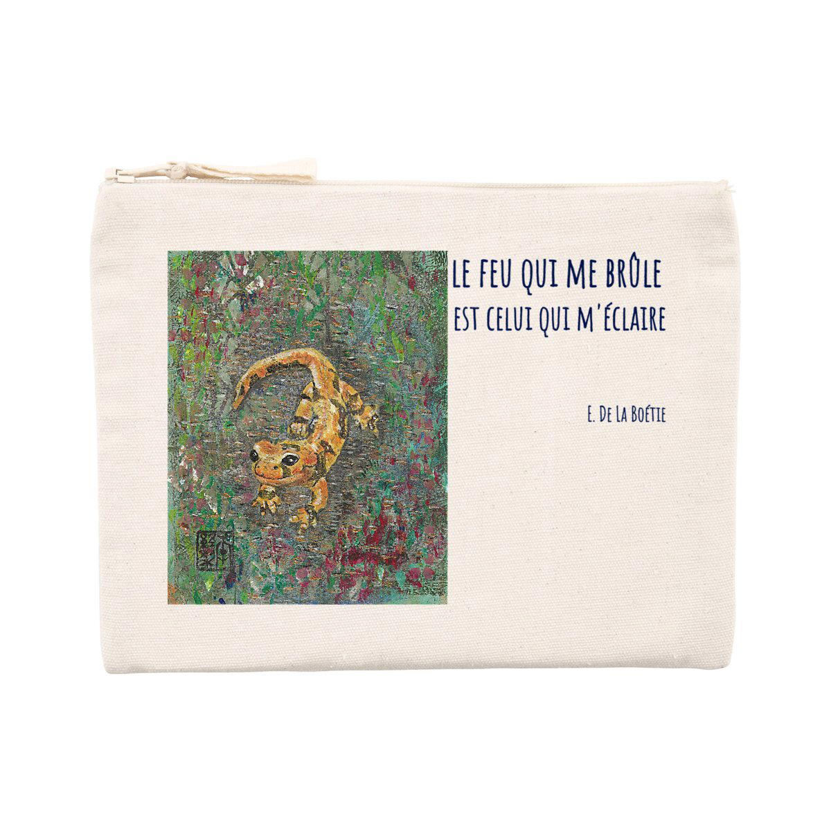 Image back le feu qui me brûle... : pochette 80% coton et 20% polyester recyclés