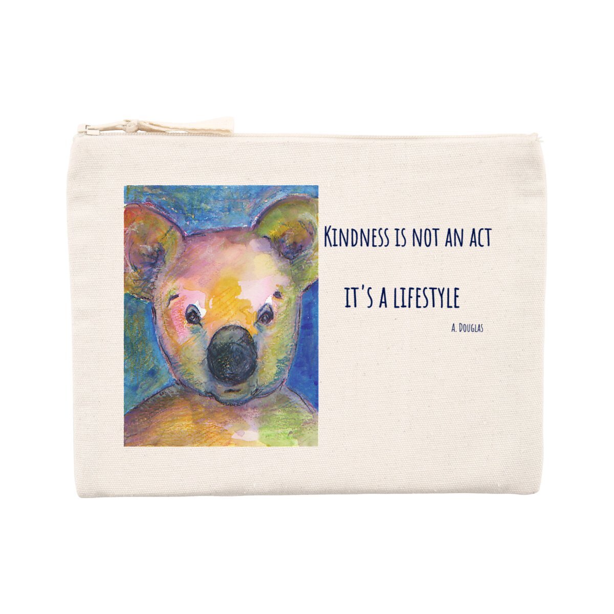 Image back Kindness : pochette 80% coton et 20% polyester recyclés