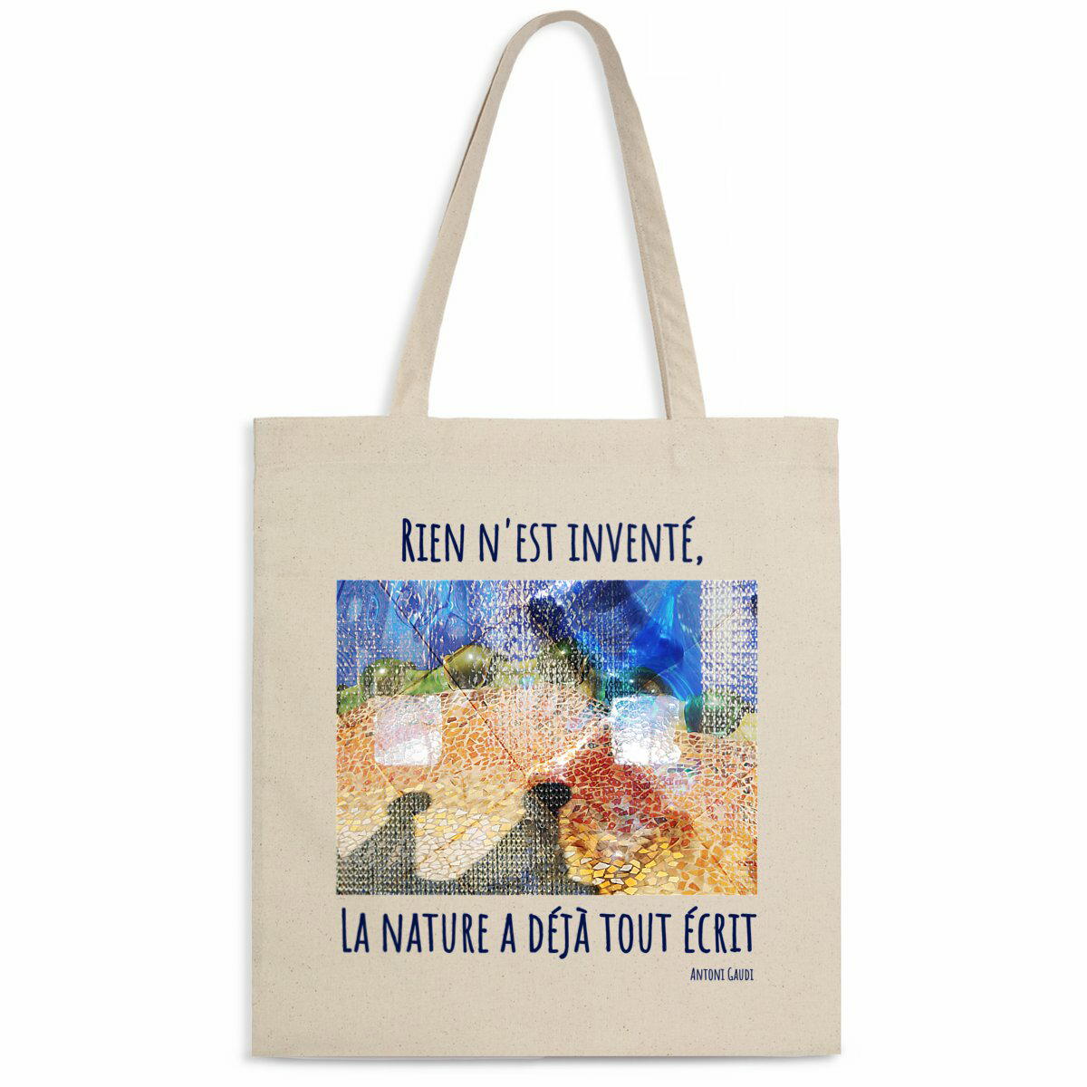 Image back Rien n'est inventé... : Tote bag coton bio