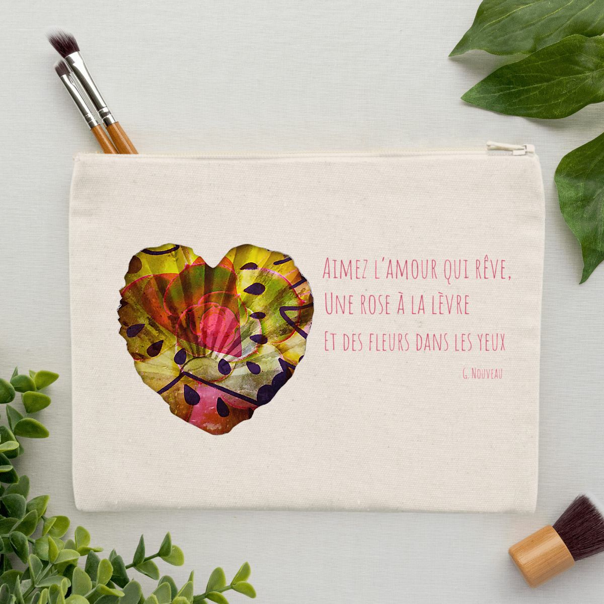 Image front Aimez l’amour qui rêve, pochette coton recyclé 