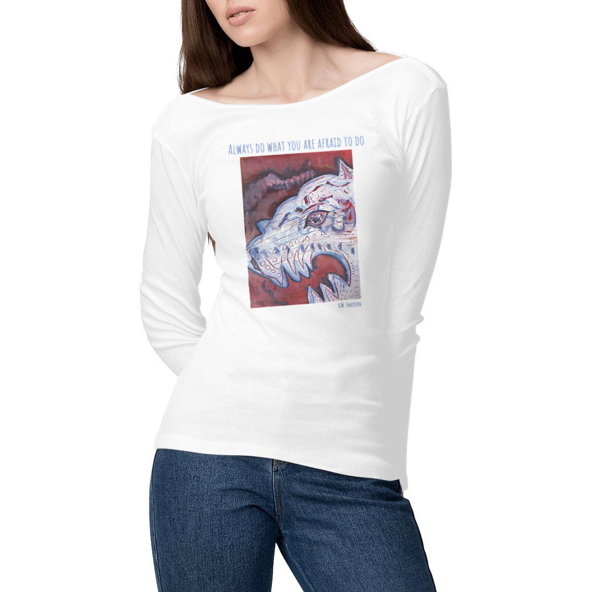 Image front Always do : T-shirt femme léger manches longues, 100% coton bio