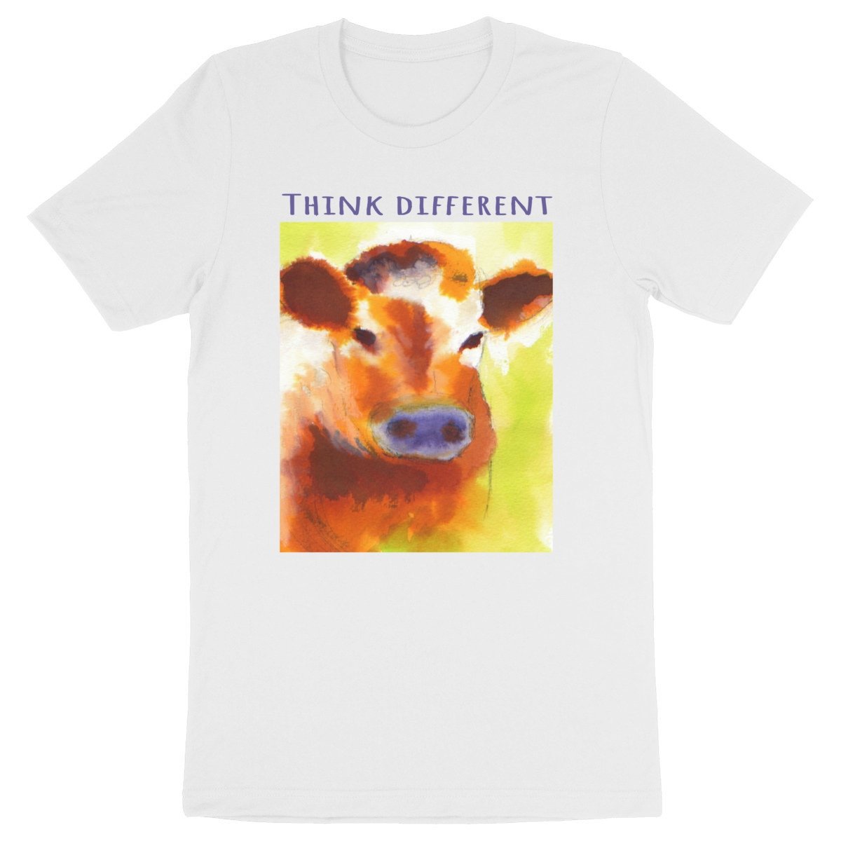 Image back think different : T-shirt unisexe épais Premium+ 100% coton bio, multi-labels