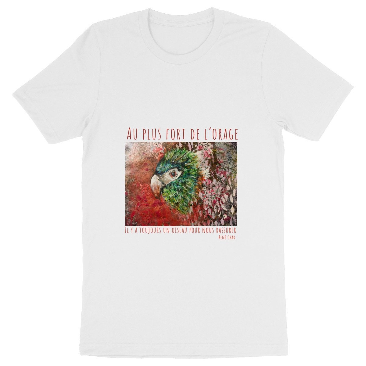 Image back Au plus fort de l’orage : T-shirt premium+ unisexe, 100%coton bio, multilabels