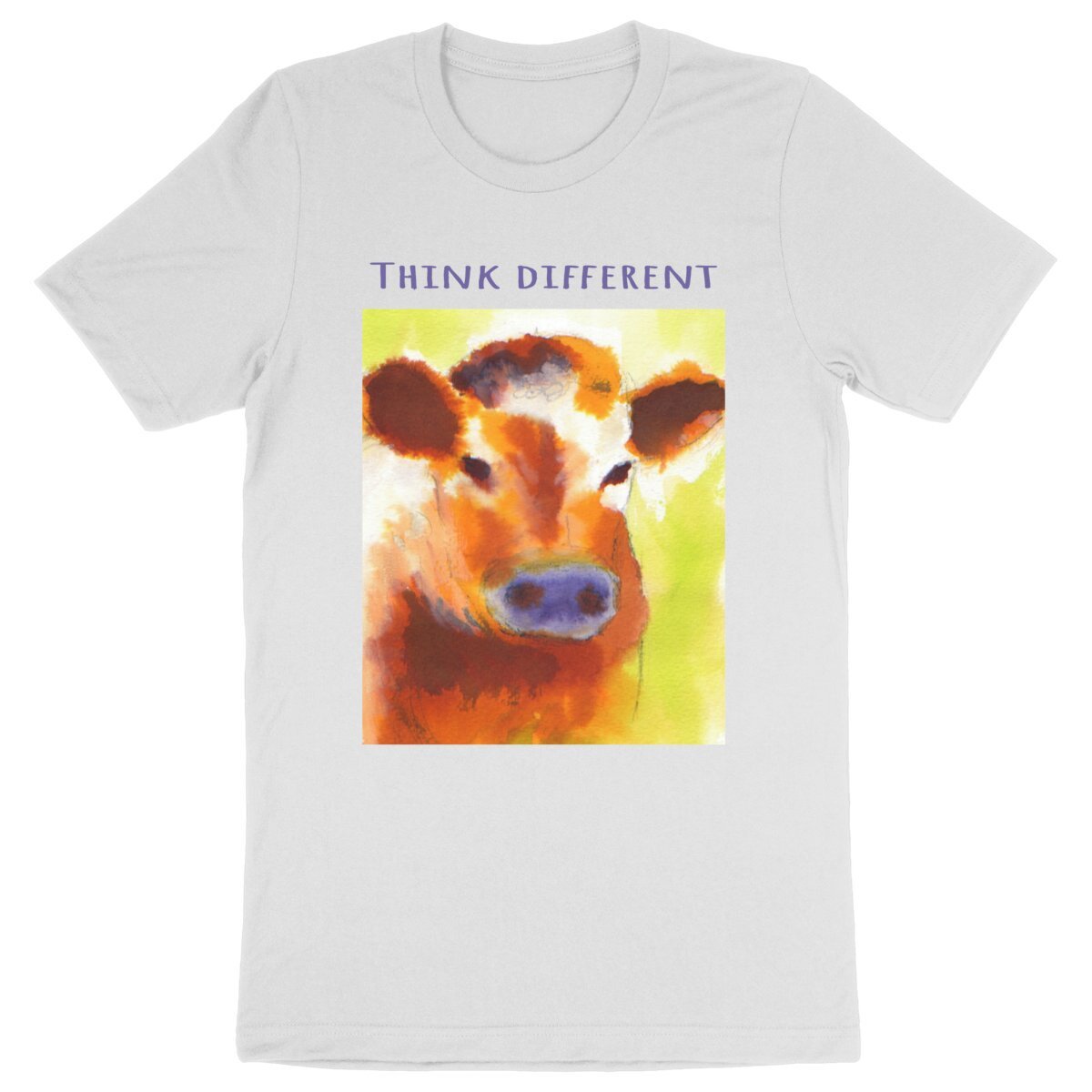 Image front think different : T-shirt unisexe léger, 100% coton bio, multi-labels