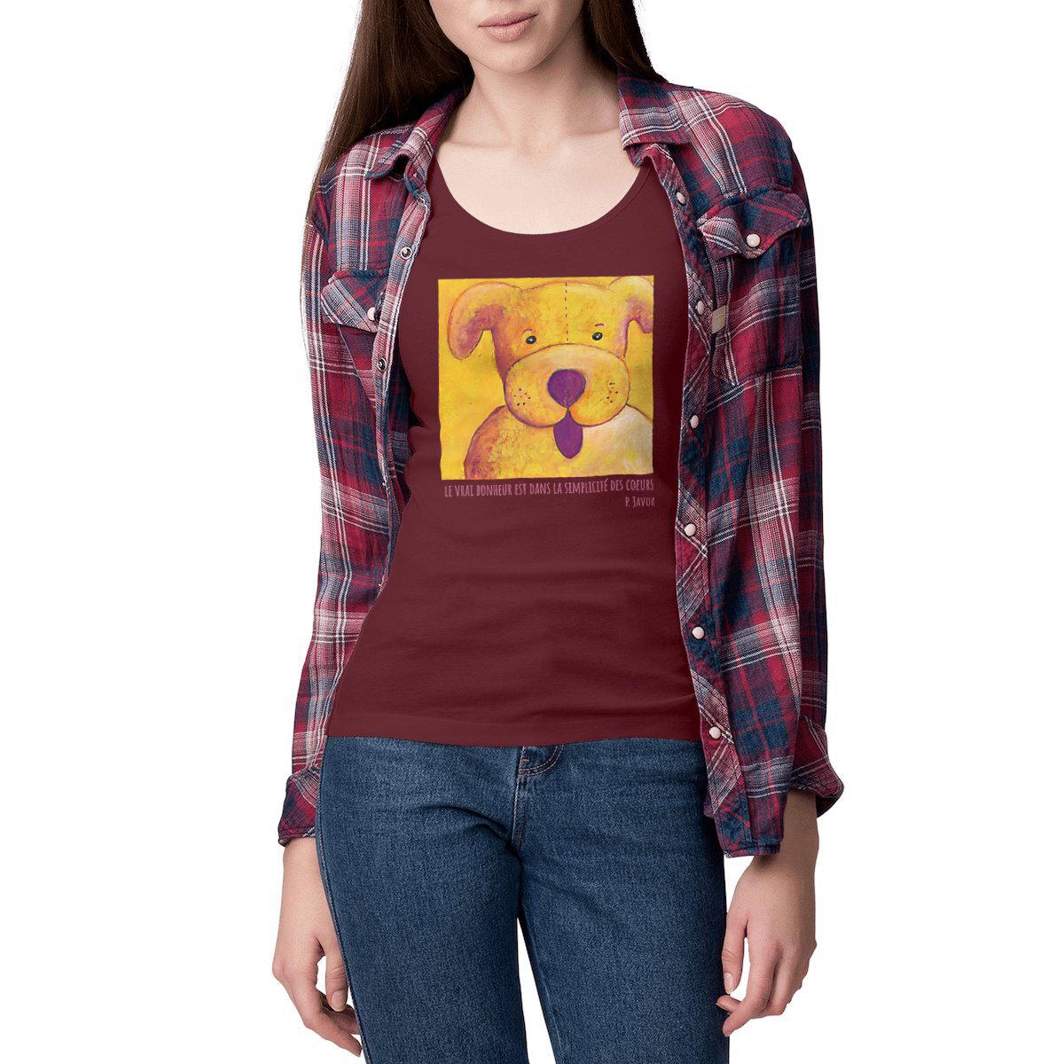 Image front La simplicité des cœurs : débardeur léger 100% coton bio