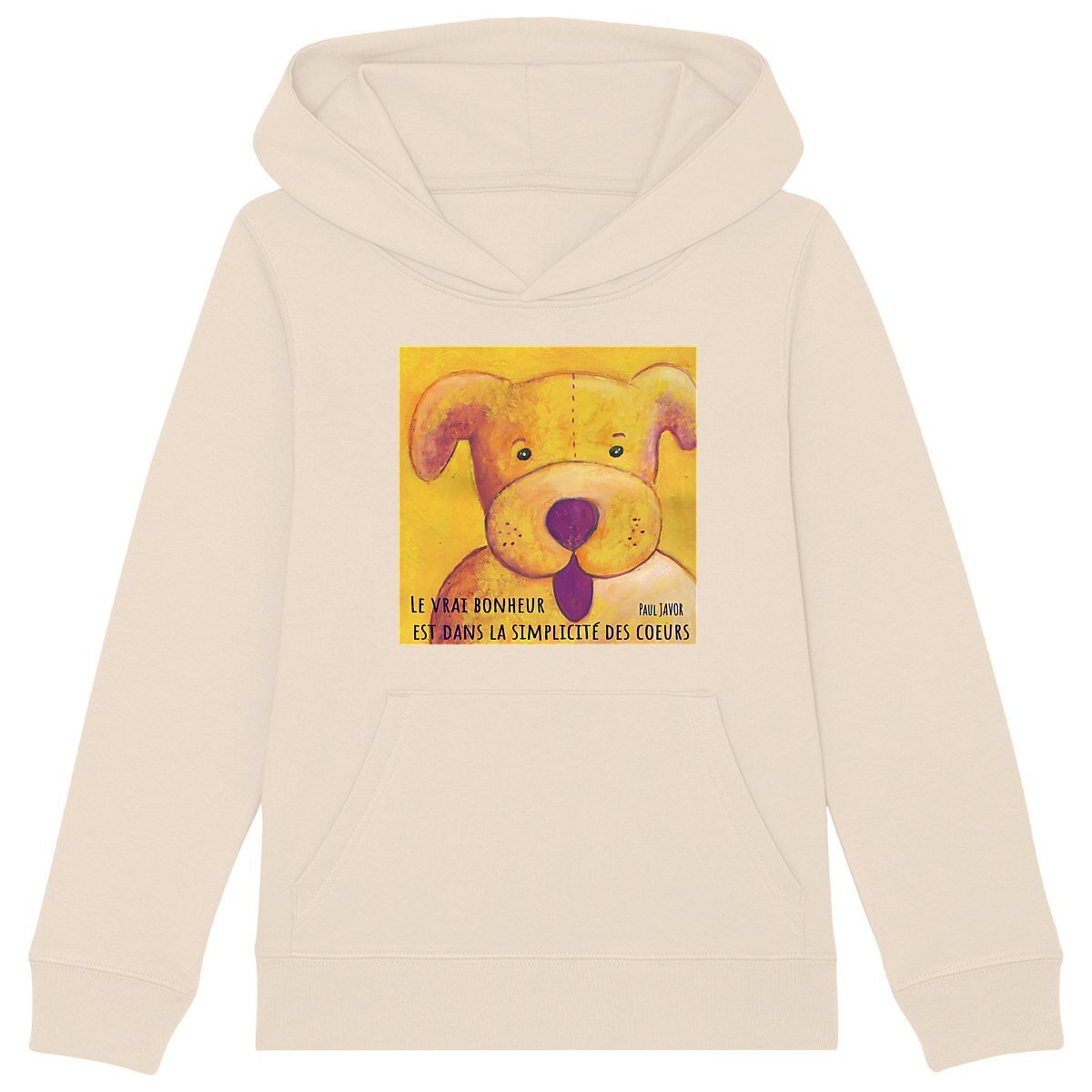 Image back la simplicité des coeurs : hoodie enfant chaud 85% coton bio, 15% polyester recyclé