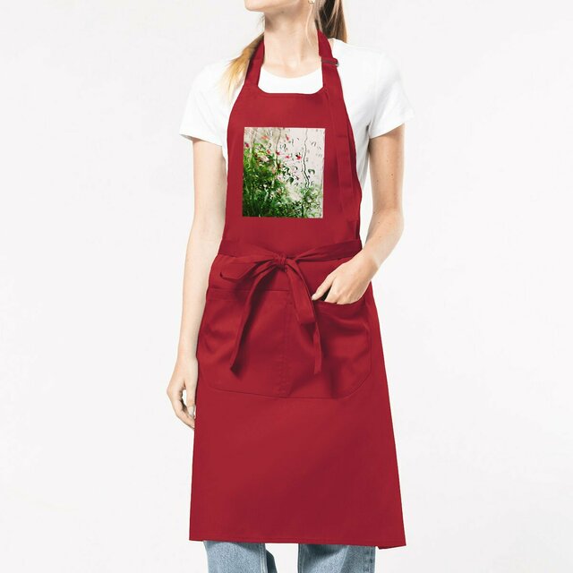 Image front Pluie des matins d'été... : tablier coton bio