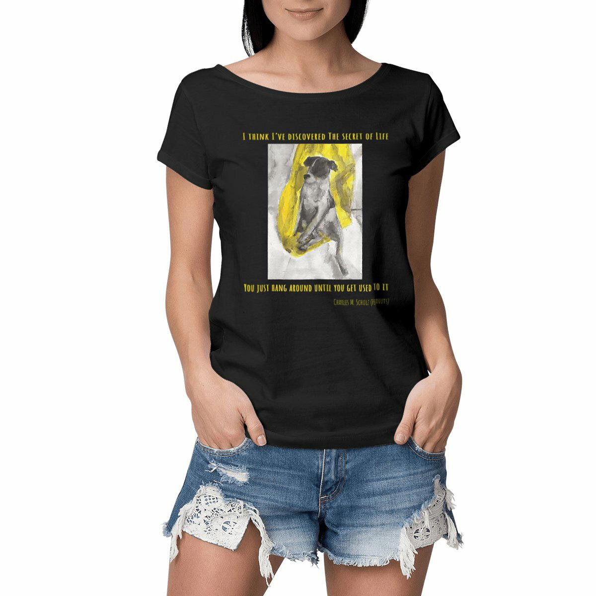 Image front The secret of Life : t-shirt slub coton bio