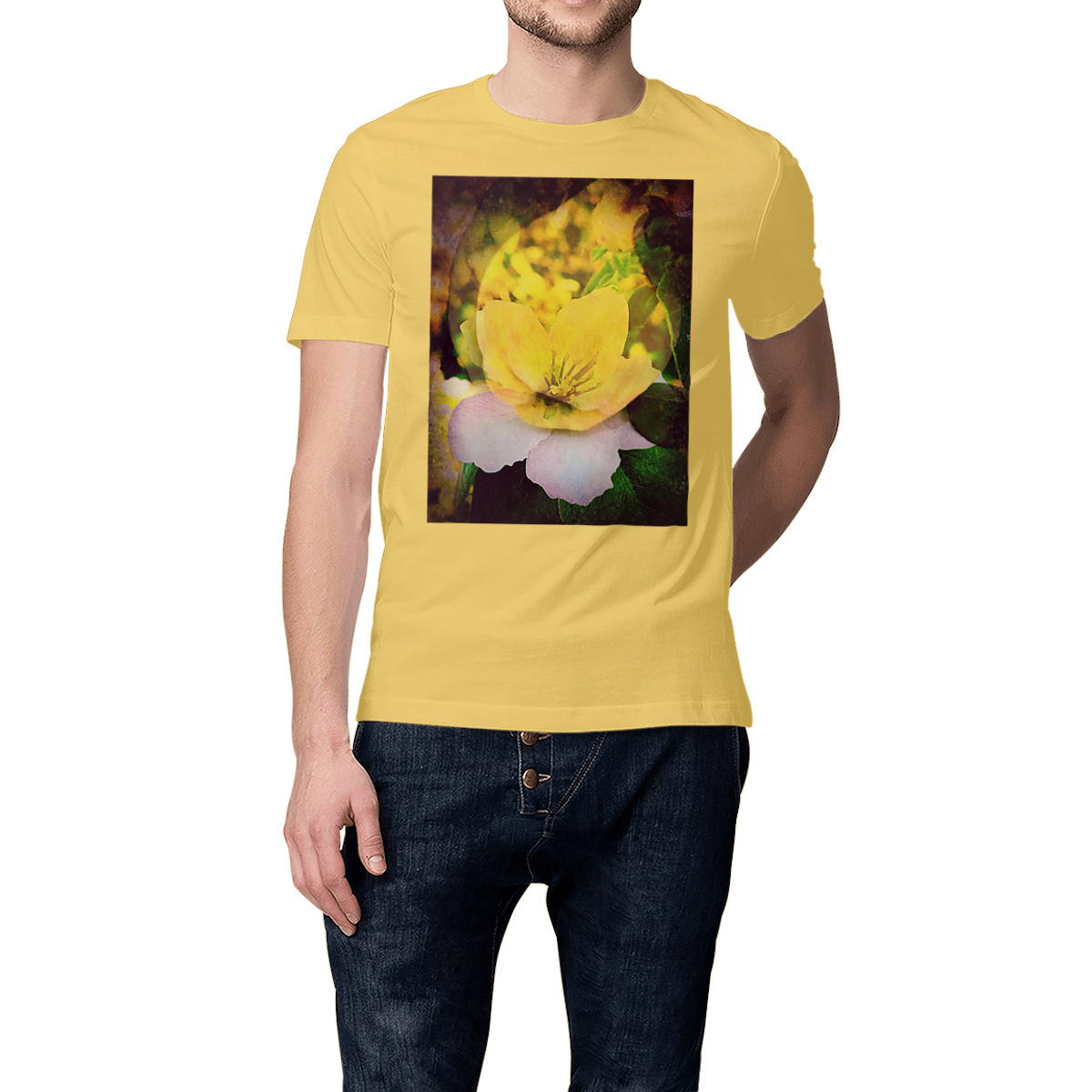 Image front fruit et fleur : T-shirt unisexe coton bio épais